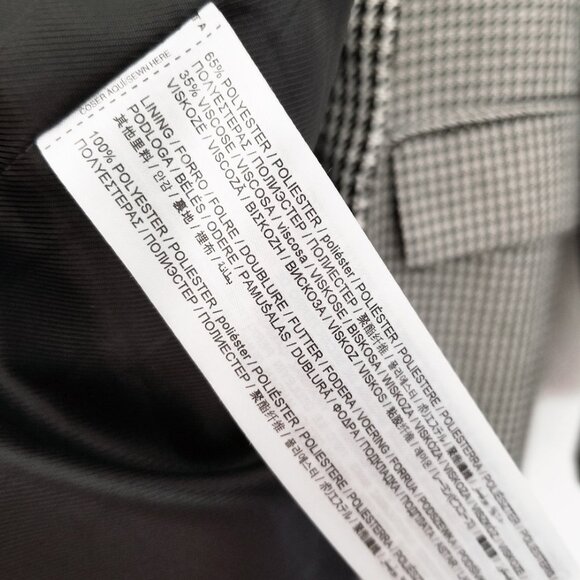 Mango Houndstooth Oversized Blazer Jacket S Gray Single Button Preppy Academia - Picture 12 of 16